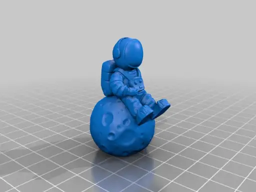 Astronauta Sentado na Lua